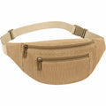 Gürteltasche 30 x 7 x 15 cm aus Cordstoff Beige mit verstellbarem Hüftgurt