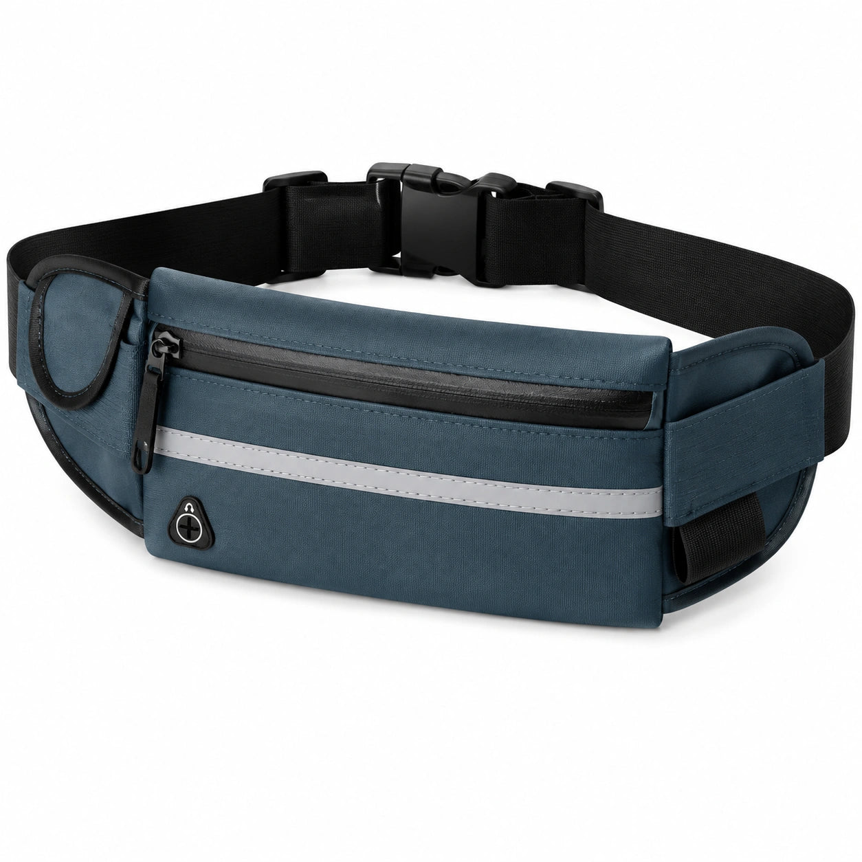 Hüfttasche 23 x 11 x 2 cm aus Polyester blau für Sport mit reflektierendem Streifen