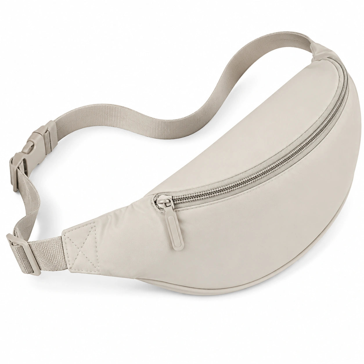 Bauchtasche Einheitsgröße aus Textil in Beige mit verstellbarem Gurt