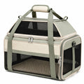 Haustier-Transporttasche 45 x 30 x 30 cm Textil Mesh Salbeigrün für kleine Haustiere faltbar