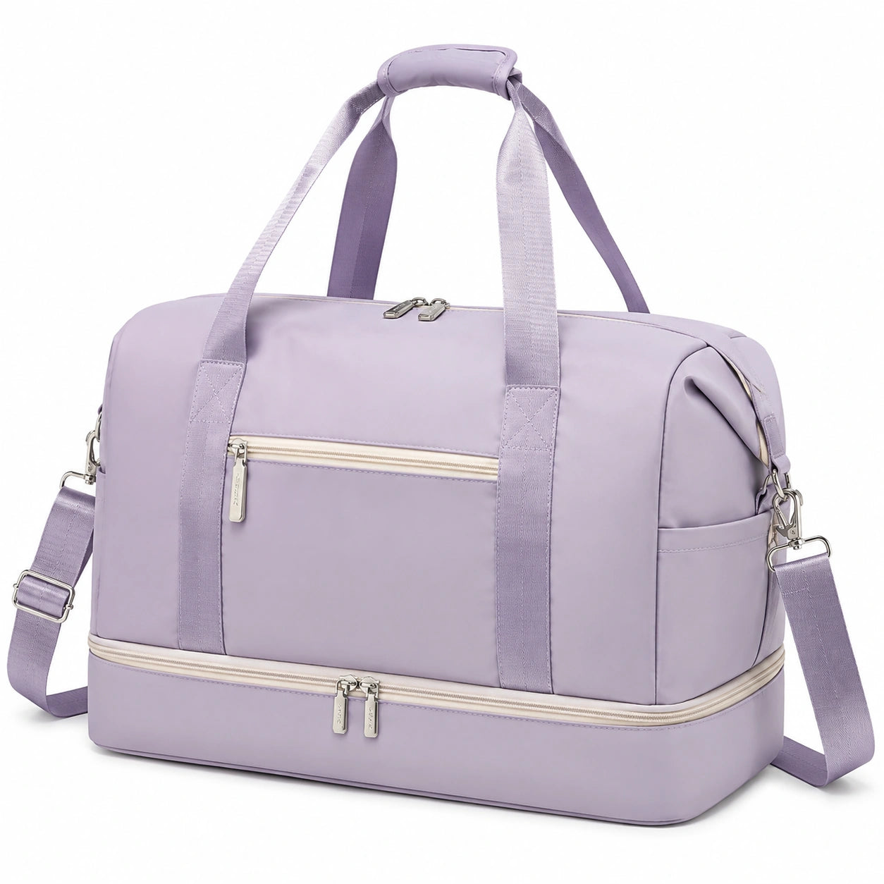 Reisetasche 47 x 25 x 30 cm Polyester Lila mit Schuhfach und Schultergurt