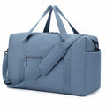 Reisetasche 50 x 25 x 30 cm aus Textilgewebe blau mit Schultergurt für Reisen und Sport