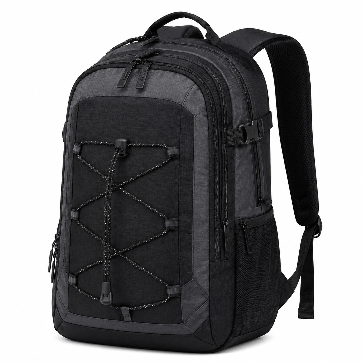 Rucksack 30 x 20 x 48 cm aus Polyester in Schwarz für Alltag und Reisen
